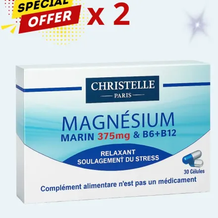 Magnésium Pack 2 Boites, Relaxation, Soutien Sommeil & Équilibre, Stress Fatigue thumbnail 1