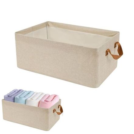Boîte De Rangement Avec Poignées, Boîte De Rangement Pliable, Boîte De Rangement Pour Vêtements thumbnail 1