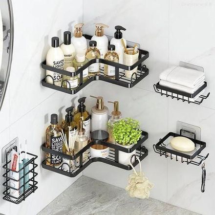 Étagère Murale De Salle De Bain Sans Perçage Organisation Parfaite thumbnail 2