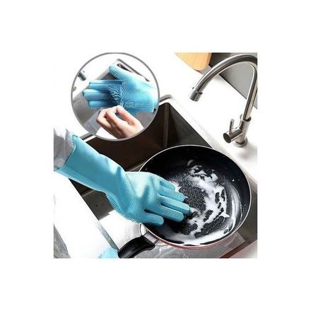 Lot De 2 Gants De Nettoyage En Silicone Multifonction, La Cuisine Et Le Ménage thumbnail 2