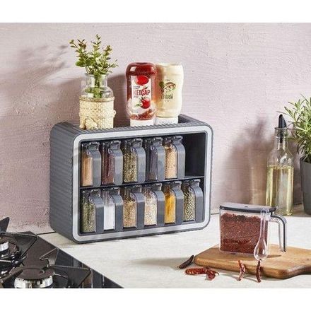 Boîte De Rangement Pour Épices – 12 Pièces Avec Cuillères Intégrées thumbnail 2