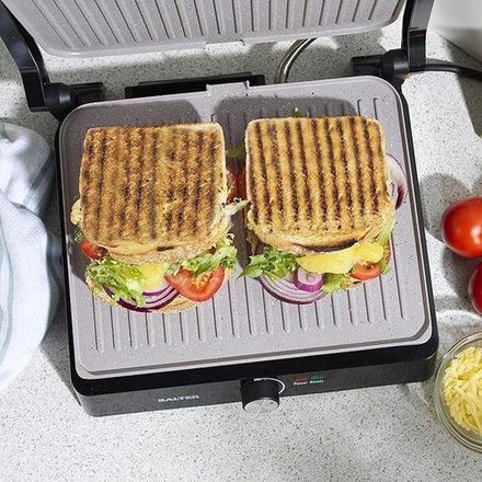 Panini Grille Electrique Turbo En Granite Ouverture Anti Adhésive 180° 2000 W thumbnail 2