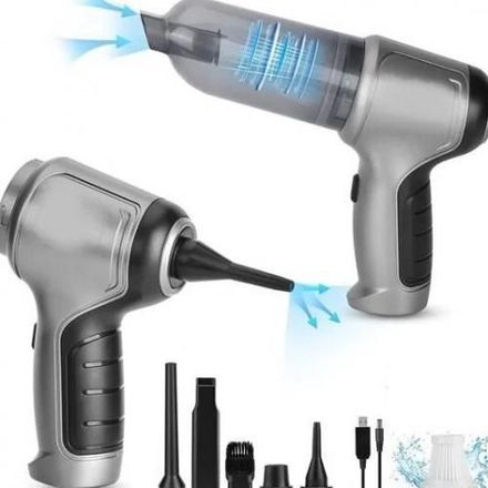 Aspirateur Et Souffleur 3 En 1 Mini Portable, Sans Fil Pour Voiture thumbnail 2