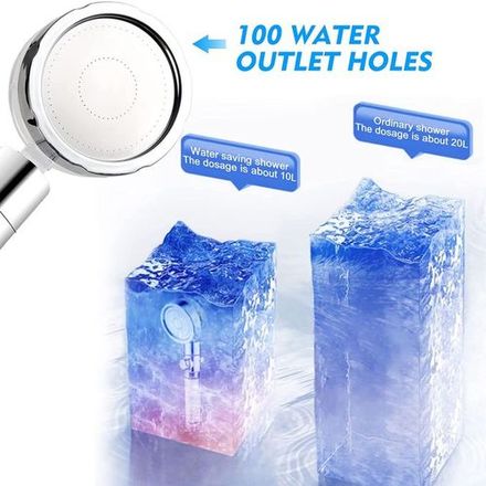 Douchette Pomme Douche Salle De Bain Blanche, Rotation 360 thumbnail 3