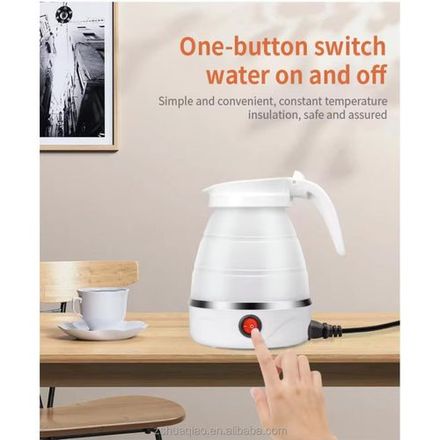 Bouilloire Électrique En Silicone À Compression, Étanche, Portable Et Pliable, Petit Ménage De 0,6 L thumbnail 2