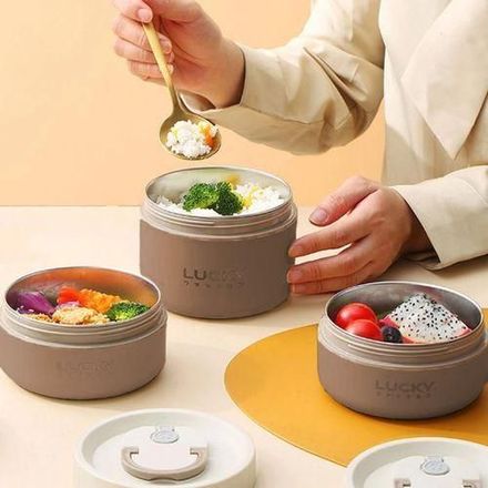 Lunch Box Isotherme Portable En Acier Inoxydable, Récipient Alimentaire Isolant thumbnail 1