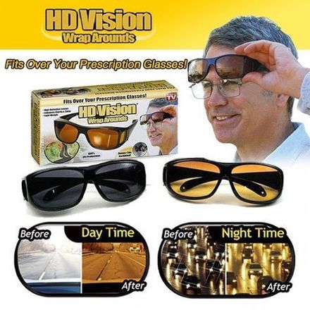 Lunette De Soleil Surlunette Pour Conduire La Nuit Hd Vision Wraparounds thumbnail 1
