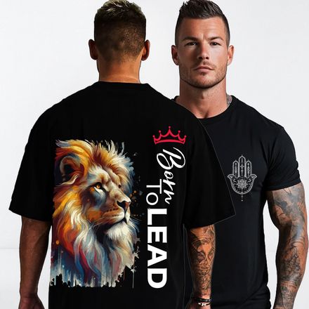 T-shirt Oversize "born To Lead" thumbnail 2