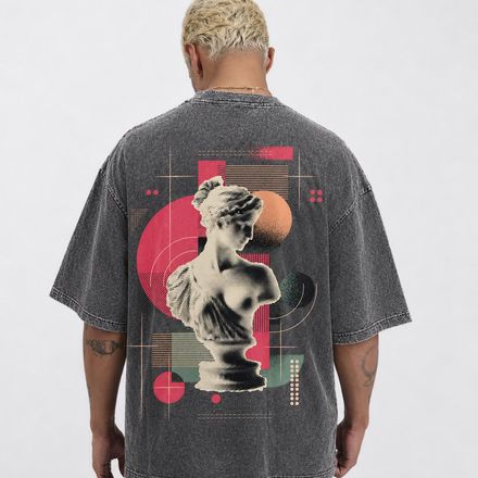 T-Shirt Oversize “Retro ” – délavée thumbnail 1