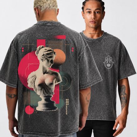 T-Shirt Oversize “Retro ” – délavée thumbnail 2
