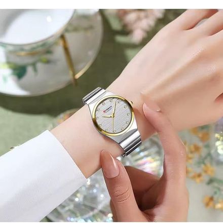 Montre Pour Femme Montre-bracelet En Acier Inoxydable Bracelet Étanche thumbnail 2