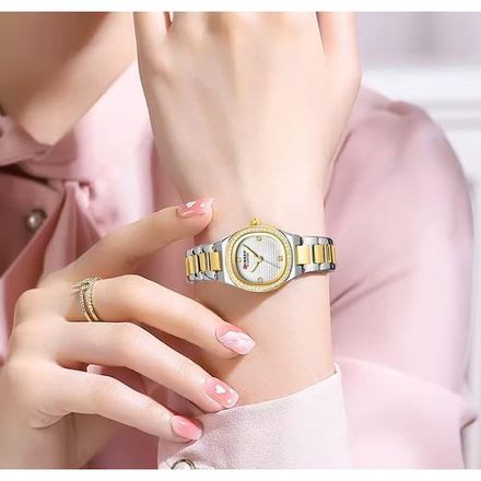 Montre Pour Femme Décontracté Cristal 3 Mains Quartz Montre-bracelet thumbnail 1