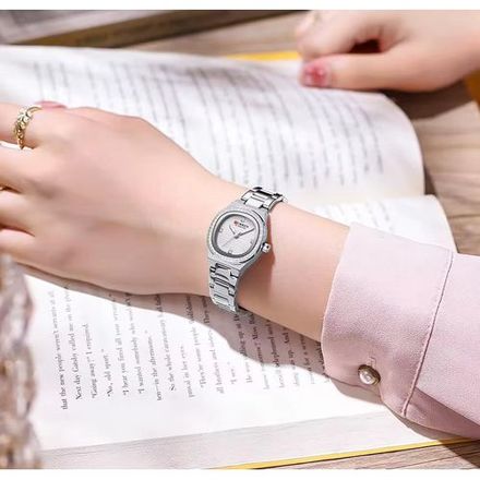  Montre Pour Femme Décontracté Cristal 3 Mains Quartz Montre-bracelet thumbnail 3