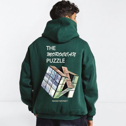 Hoodie Unisexe The Moroccan Puzzle – Sweat À Capuche Streetwear thumbnail 2
