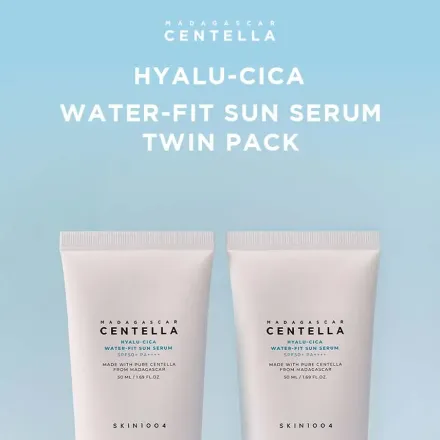 Skin1004 Madagascar Centella Hyalu - Cica Water - Fit Sun Serum - 2x50ml (twin Pack) thumbnail 1
