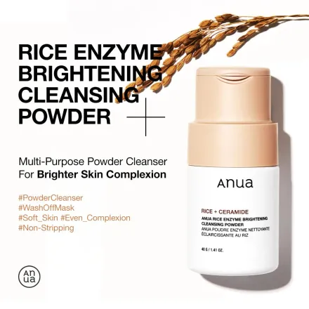 Anua Rice Enzyme Brightening Cleansing Powder - 40g thumbnail 2