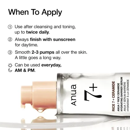 Anua 7 Rice Ceramide Hydrating Barrier Serum - 50ml thumbnail 4