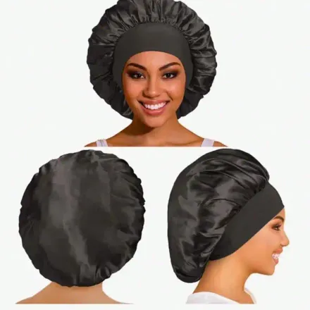 Bonnet De Nuit Élastique À Large Bande Pour Femme - Tissu Et Design Aléatoires thumbnail 3