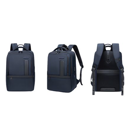 Sac À Dos Structuré En Tissu Pour Affaires Avec Poches Et Compartiments Multiples thumbnail 4