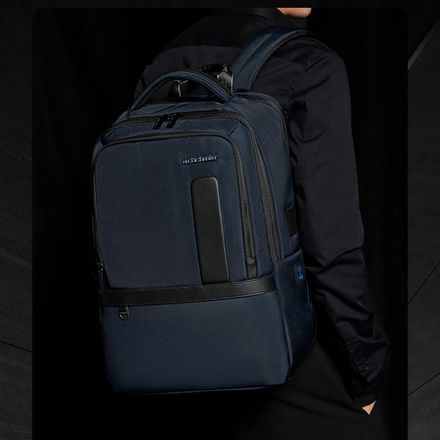 Sac À Dos Structuré En Tissu Pour Affaires Avec Poches Et Compartiments Multiples thumbnail 2
