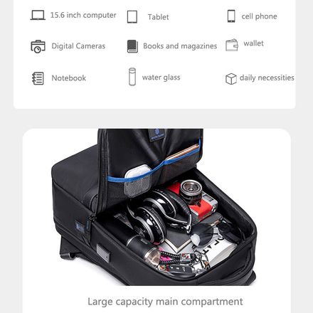 Sac À Dos D'affaires En Tissu Avec Design Minimal Et Confort D'utilisation thumbnail 4
