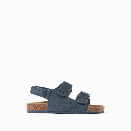 Suede Footbed Sandals With Cork Insole For Baby Boys thumbnail 2