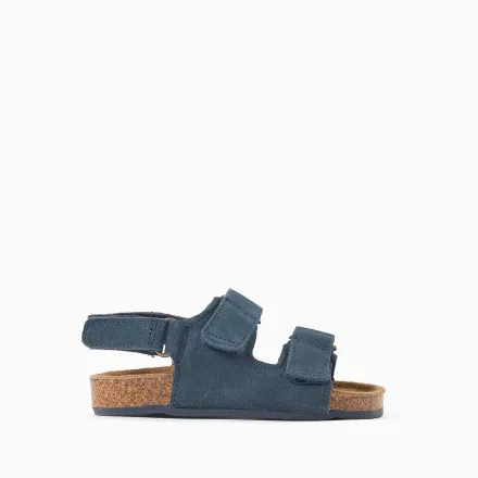 Suede Footbed Sandals With Cork Insole For Baby Boys thumbnail 1