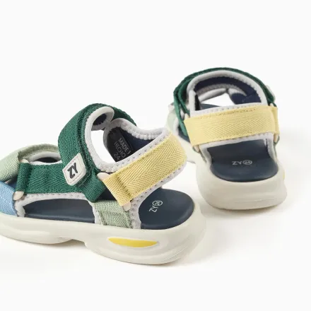 Superlight Sandals With Touch-fastening Straps For Baby Boys, Multicolour thumbnail 2