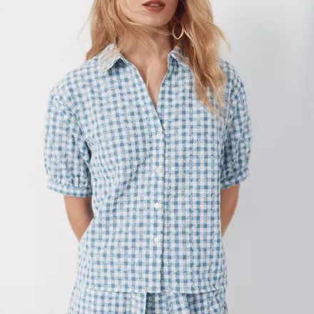 Blouse Brodée Vichy thumbnail 3