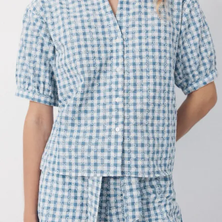 Blouse Brodée Vichy thumbnail 2