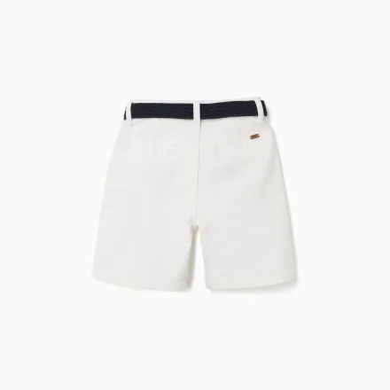 Twill Midi Shorts With Belt For Boys thumbnail 2
