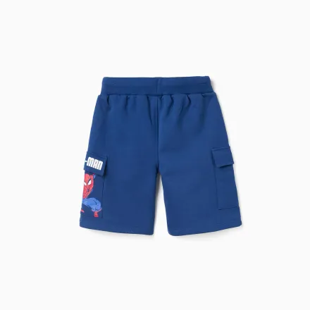 Cotton Shorts With Spider-man Print And Cargo Pockets For Boys thumbnail 2