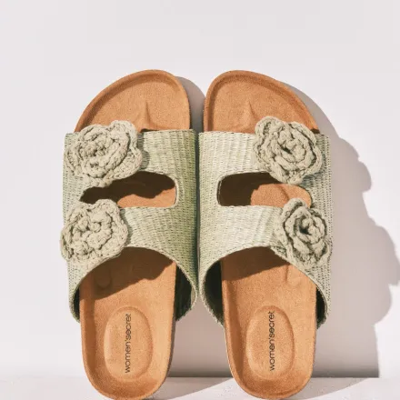 Sandales Bio En Raphia Fleur Crochet thumbnail 1