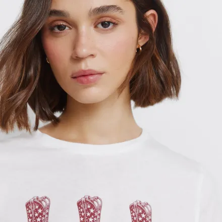 T-shirt Avec Des Bottes À Manches Retroussées thumbnail 4