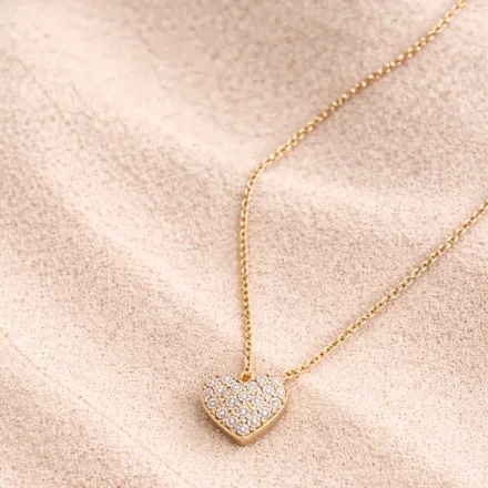Collier Doré Pendentif Cœur thumbnail 1