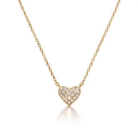 Collier Doré Pendentif Cœur thumbnail 2