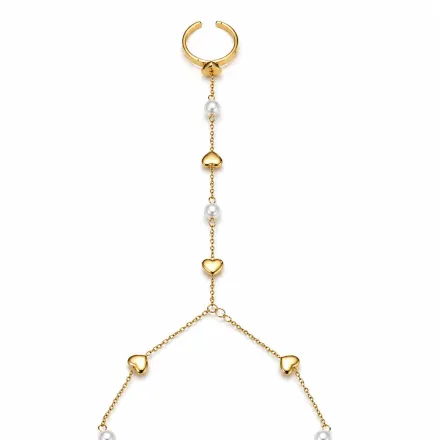 Handchain Heart Avec Bague Ajustable thumbnail 3