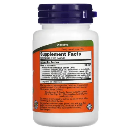Probiotic 10 25 Milliards - 50 Capsules Végétariennes thumbnail 2