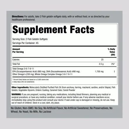 Oméga 3 Concentration Maximale 2400 Mg - Molles De Gélatine De Poisson thumbnail 2