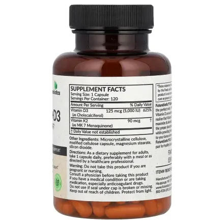Vitamine K2 Mk7 + D3 5000 Ui  thumbnail 2