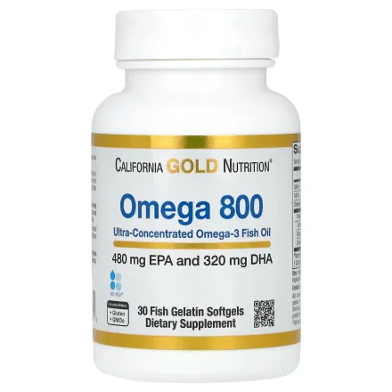 Omega 800 Huile De Poisson De Qualité Pharmaceutique - 80 % Epa/dha - Forme Triglycéride - 1000 Mg  thumbnail 1