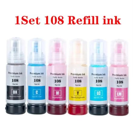 Pack Encre 108 Compatible Avec Imprimante L8050 L18050 thumbnail 1