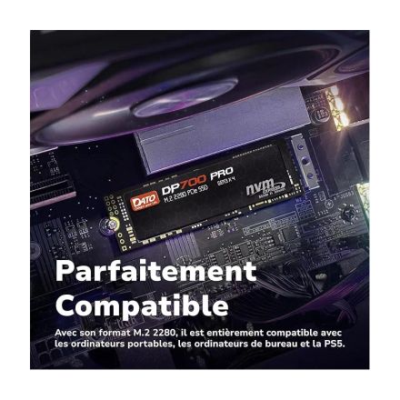Dato Ssd Interne 1 To, Pcie Gen3x4 Nvme M.2 2280 Ssd, Jusqu’à 3300/3100 Mo/s - Dp700 Pro Série thumbnail 4