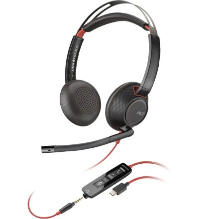 Micro-casque Blackwire 5220 Stéréo Usb-c + Connexion 3,5 Mm + Adaptateur Usb-c/a (8x231aa) thumbnail 1
