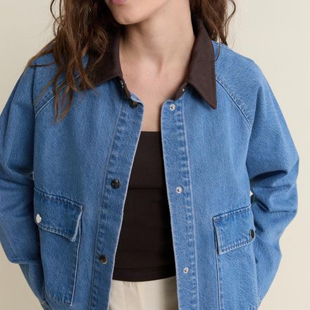 Veste En Jean À Col Contrastant thumbnail 2