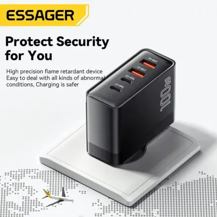 Chargeur Gan 100w Usb Type C, Charge Rapide  thumbnail 2