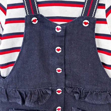 Robe Salopette En Denim Avec T-shirt Octaz thumbnail 4