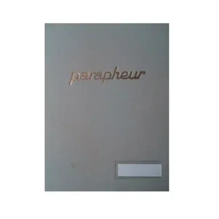 Parapheur 18 Volets - 35 X 24 Cm - Gris Avec Porte-étiquette thumbnail 1