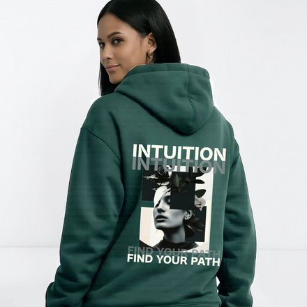 Hoodie Unisexe « Intuition » – Sweat À Capuche Avec Design Artistique thumbnail 2