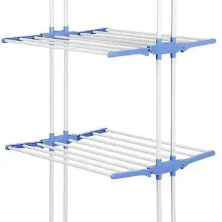 Etendoir À Linge Rétractable Pliable Ailes Latérales - 4 Niveaux thumbnail 1